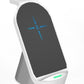 Vertical Three-in-one Wireless Charger 15W Fast Charge Dual-coil Desktop Stand Wireless Charger